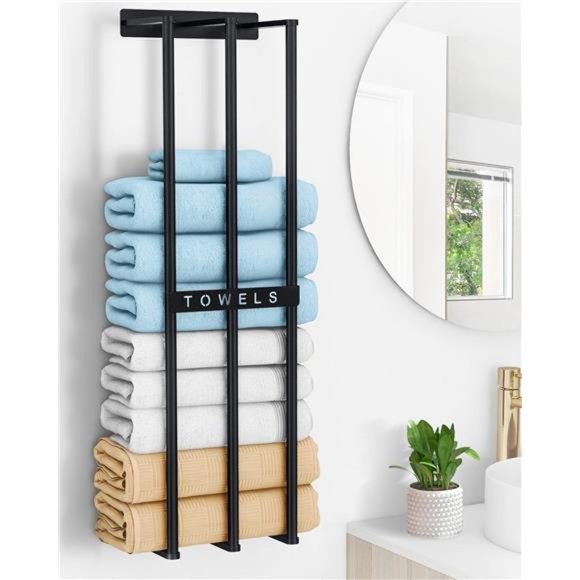 Towel Rack for Rolled Towels, Bethom New Upgrade 3 Bar Towel Racks for Bathroom